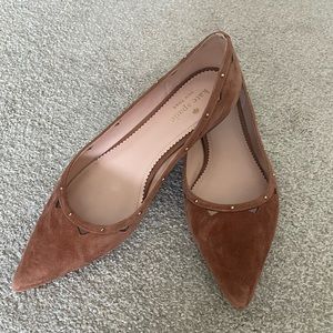 Kate Spade Laser Cut Suede Flat Size 10